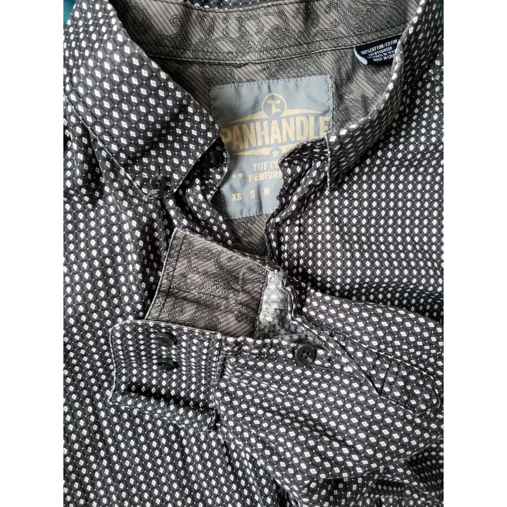 Panhandle Tuf‎ Cooper Performance Button Up Shirt Men XXL 100% Cotton Western